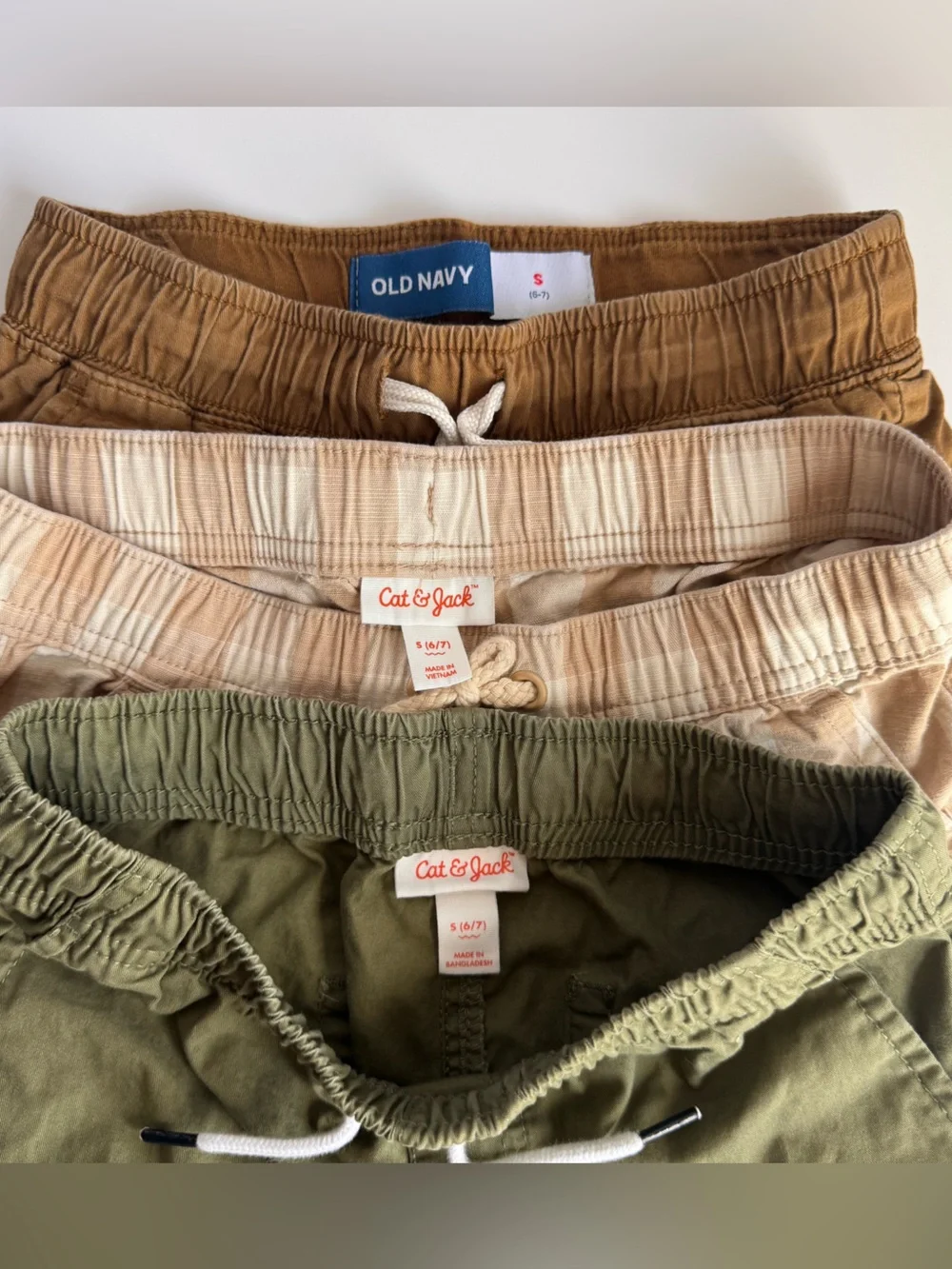 Cat & Jack/ Old Navy 3-Pack Boys Pull-On Shorts Bundle